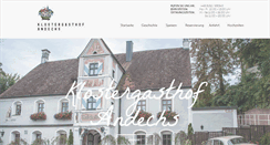 Desktop Screenshot of klostergasthof.de